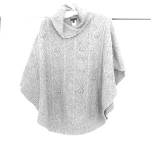 Talbots grey cabled sweater